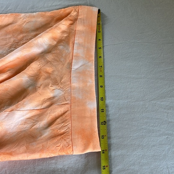 Free People•Martine Flirt Peach Combo Textured Tie Dye Slit Mini Skirt Sz 6, EUC - Picture 15 of 17